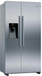Preview: ARDEBO.de Bosch KAD93AIDP Serie 6 Stand Side-by-Side Kombination, 91 cm breit, 562 L, NoFrost, Crushed Eis, Eiswürfel, kaltes Trinkwasser, Festwasseranschluss, Gebürsteter Stahl Anti Fingerprint