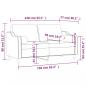 Preview: 2-Sitzer-Sofa mit Zierkissen Weinrot 140 cm Stoff