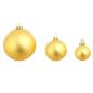 Preview: 100-tlg. Weihnachtskugel-Set 3/4/6 cm Golden