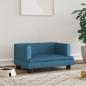Preview: ARDEBO.de - Hundebett Blau 60x40x30 cm Samt