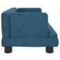 Preview: Hundebett Blau 60x40x30 cm Samt