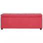 Preview: Bank mit Staufach 116 cm Rot Kunstleder