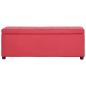 Preview: Bank mit Staufach 116 cm Rot Kunstleder