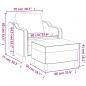 Preview: Sessel mit Hocker Hellgrau 60 cm Stoff
