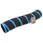 Preview: Katzentunnel in S-Form Schwarz und Blau 122 cm Polyester