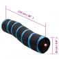Preview: Katzentunnel in S-Form Schwarz und Blau 122 cm Polyester