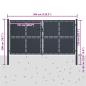 Preview: Gartentor Stahl 300 x 150 cm Anthrazit