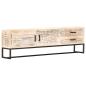 Preview: ARDEBO.de - TV-Schrank Weiß 140 × 30 × 45 cm Massivholz Akazie