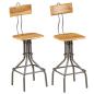 Preview: Barhocker 2 Stk. Altholz Teak