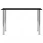 Preview: Esstisch Schwarz 120 x 60 x 75 cm Hartglas