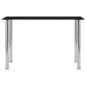 Preview: Esstisch Schwarz 120 x 60 x 75 cm Hartglas
