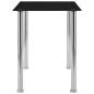 Preview: Esstisch Schwarz 120 x 60 x 75 cm Hartglas