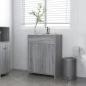 Preview: ARDEBO.de - Badezimmerschrank Grau Sonoma 60x33x80 cm Holzwerkstoff