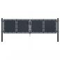 Preview: Gartentor Stahl 300×100 cm Anthrazit
