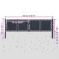 Preview: Gartentor Stahl 300×100 cm Anthrazit