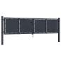Preview: Gartentor Stahl 300×100 cm Anthrazit
