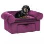 Preview: ARDEBO.de - Hundesofa mit Schublade Burgunderrot 75x50x38 cm Plüsch