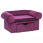 Preview: Hundesofa mit Schublade Burgunderrot 75x50x38 cm Plüsch