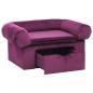 Preview: Hundesofa mit Schublade Burgunderrot 75x50x38 cm Plüsch