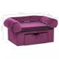 Preview: Hundesofa mit Schublade Burgunderrot 75x50x38 cm Plüsch