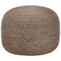 Preview: Handgefertigter Sitzpuff Hellgrau 45 x 30 cm Jute