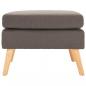 Preview: Fußhocker Taupe Stoff