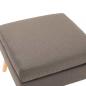 Preview: Fußhocker Taupe Stoff