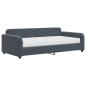 Preview: Tagesbett mit Matratze Dunkelgrau 100x200 cm Samt