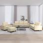 Preview: ARDEBO.de - 4-tlg. Sofagarnitur Creme Stoff