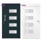 Preview: Haustür Aluminium und PVC Anthrazit 100x210 cm