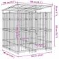 Preview: Outdoor-Hundezwinger mit Dach Stahl 3,69 m²