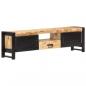 Preview: ARDEBO.de - TV-Schrank 140x30x40 cm Raues Mangoholz