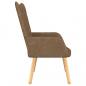 Preview: ARDEBO.de - Relaxsessel mit Hocker Taupe Stoff