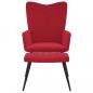 Preview: Relaxsessel mit Hocker Weinrot Samt
