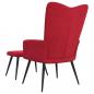 Preview: Relaxsessel mit Hocker Weinrot Samt