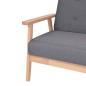 Preview: Sofa-Set 2-tlg. Stoff Dunkelgrau