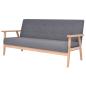 Preview: Sofa-Set 2-tlg. Stoff Dunkelgrau