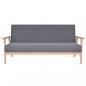 Preview: Sofa-Set 2-tlg. Stoff Dunkelgrau