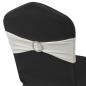 Preview: 25 x Stretch Stuhlschleifen + Diamant Schnalle cremefarben