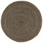 Preview: ARDEBO.de - Teppich Handgefertigt Jute mit Spiralen-Design Schwarz 150 cm