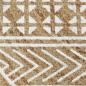 Preview: Teppich Handgefertigt Jute Weißer Druck 120 cm