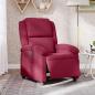 Preview: ARDEBO.de - Relaxsessel Elektrisch Weinrot Samt