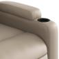 Preview: Massagesessel mit Aufstehhilfe Elektrisch Cappuccino Kunstleder
