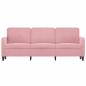 Preview: 3-Sitzer-Sofa Rosa 180 cm Samt