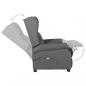Preview: Massagesessel Hellgrau Stoff