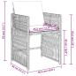 Preview: Gartenstühle mit Kissen 4 Stk. Grau Poly Rattan