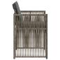 Preview: Gartenstühle mit Kissen 4 Stk. Grau Poly Rattan