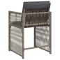 Preview: Gartenstühle mit Kissen 4 Stk. Grau Poly Rattan
