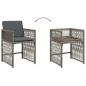 Preview: Gartenstühle mit Kissen 4 Stk. Grau Poly Rattan
