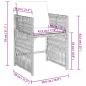 Preview: Gartenstühle mit Kissen 4 Stk. Schwarz Poly Rattan